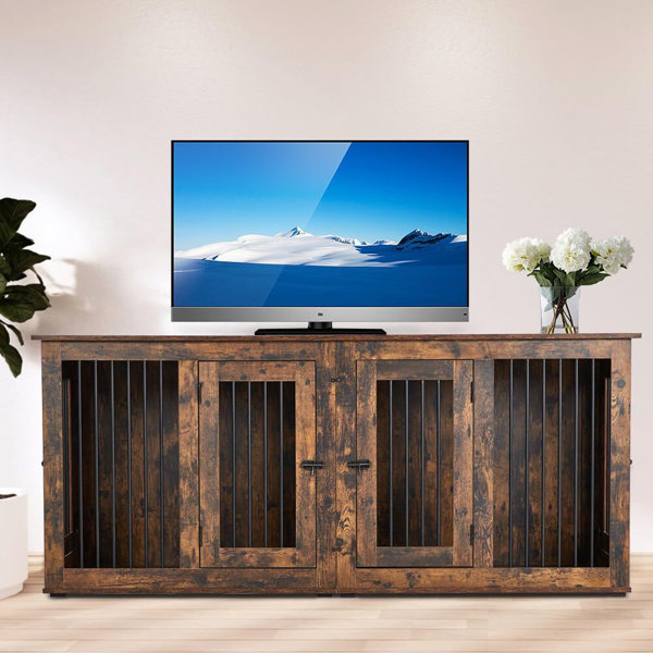 Tucker Murphy Pet™ Furniture Style Dog Crate For 2 Rooms Wayfair